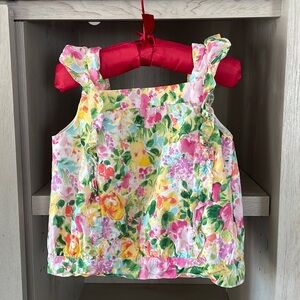 Janie and Jack toddler girls floral blouse size 5